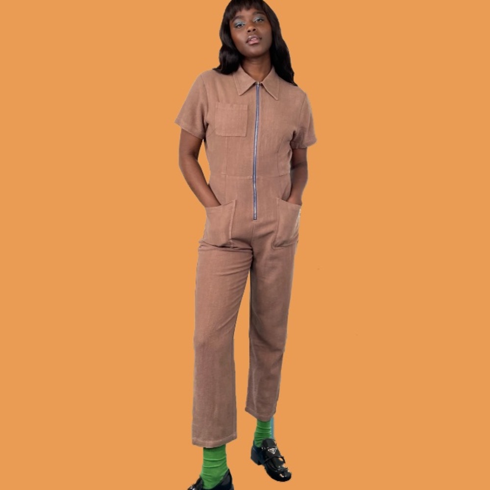 Fashion Brand Company Linen Utility Summer Jumpsuit